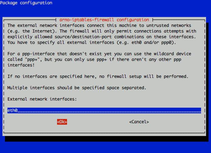 arno-iptables-firewall external interface definition