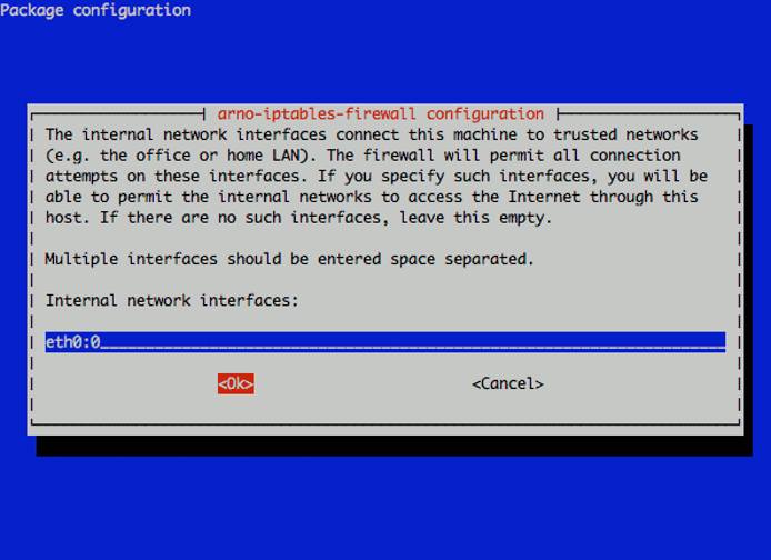 arno-iptables-firewall private network interfaces definition