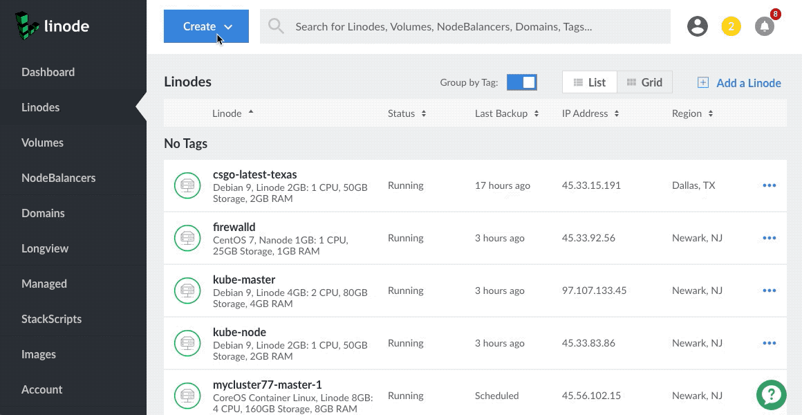 Create a Dedicated CPU Linode in the Cloud Manager